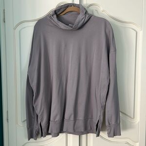 Z by Zella Cowl Neck Gray Sweatshirt Womens Lg EUC
